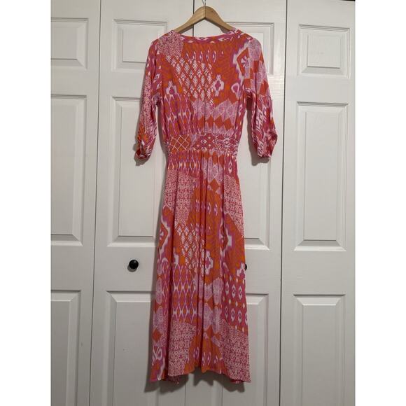 Women’s Walker & Wade Kelsey Flamingo Pink Printed Dress Size Small - Picture 5 of 12